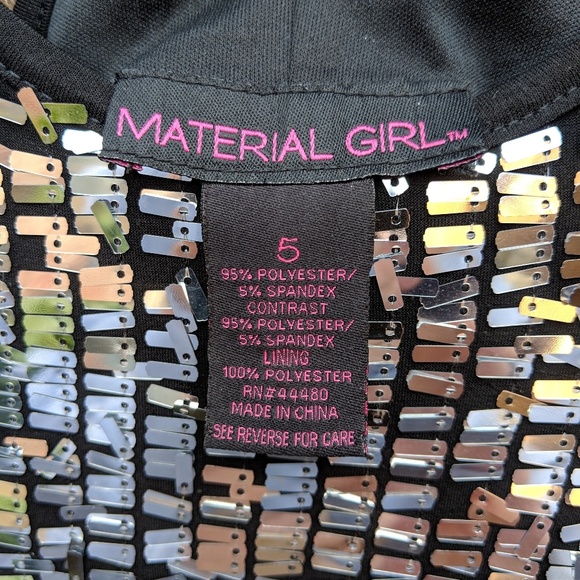 Material Girl Silver Sequin Tank Top Dress Size 5 - Picture 5 of 6
